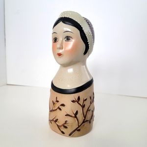 Vintage Scandinavian Folk Art Lady Head Vase Gemma Taccogna Style